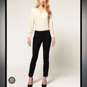 H&M pants trousers slacks • black • size 8 • stretch •